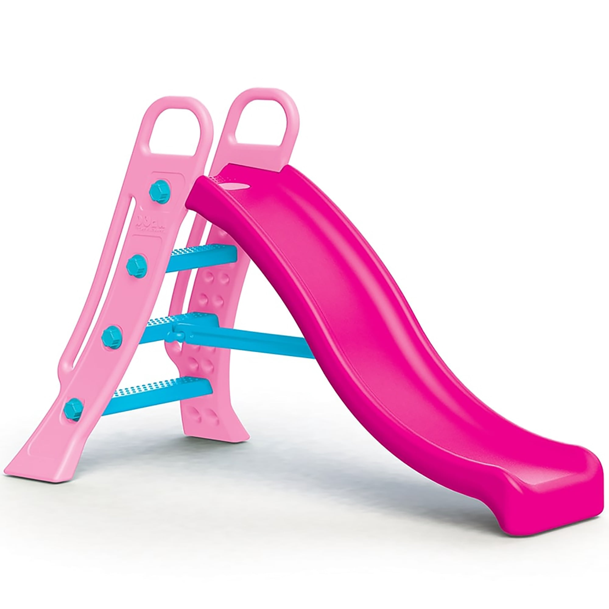 Dolu: Big Water Slide - Unicorn - Pink & Blue, Hose Hookup, 3 Step Ladder, Wet & Dry, Indoor-Outdoor, Plastic Playground Equipment Toy, Kid-Toddler 2+