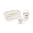 thumbnail image 1 of Dolu Nuve 3-Piece Foldable Baby Bath Set, Infant Tub with Bucket and Rinse Cup, Beige, 1 of 5