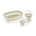 thumbnail image 1 of Dolu Nuve 3-Piece Foldable Baby Bath Set, Infant Tub with Bucket and Rinse Cup, Green, 1 of 5