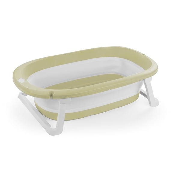 Dolu Nuve Foldable Baby Bathtub Collapsible Infant Bath Tub for Newborns, Eco Green