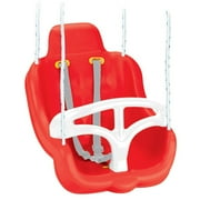 Dolu Smart Swing - Red & White - Harness & Control Arm, Multiple Configurations, Indoor & Outdoor, Safety Lock, 120lb Max Cap, Toddlers & Kids Age 1+