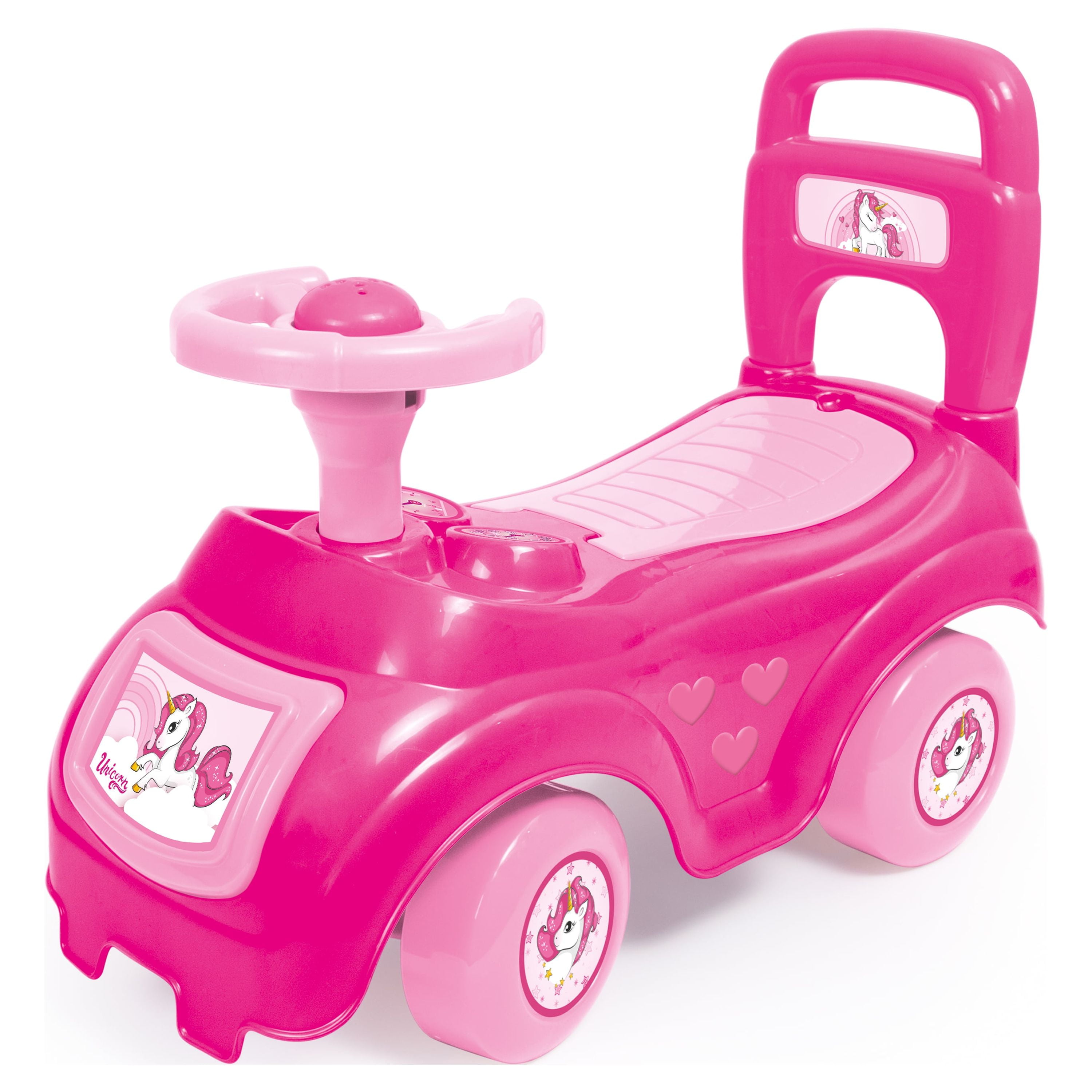 Pink Unicorn Kids Ride-On Vehicle with Sound Effects