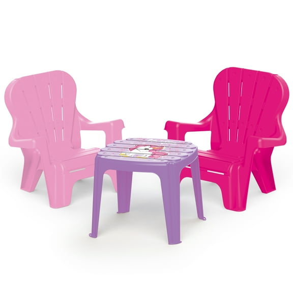 Dolu Toys - Unicorn Children's Plastic Table and Chairs Set