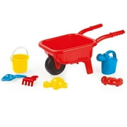 Dolu Wheelbarrow Beach Set - Red - Sand & Water Accessories, Beach & Garden Toy, Indoor/Outdoor, Transport Toy, Durable Plastic, Kids Ages 3+