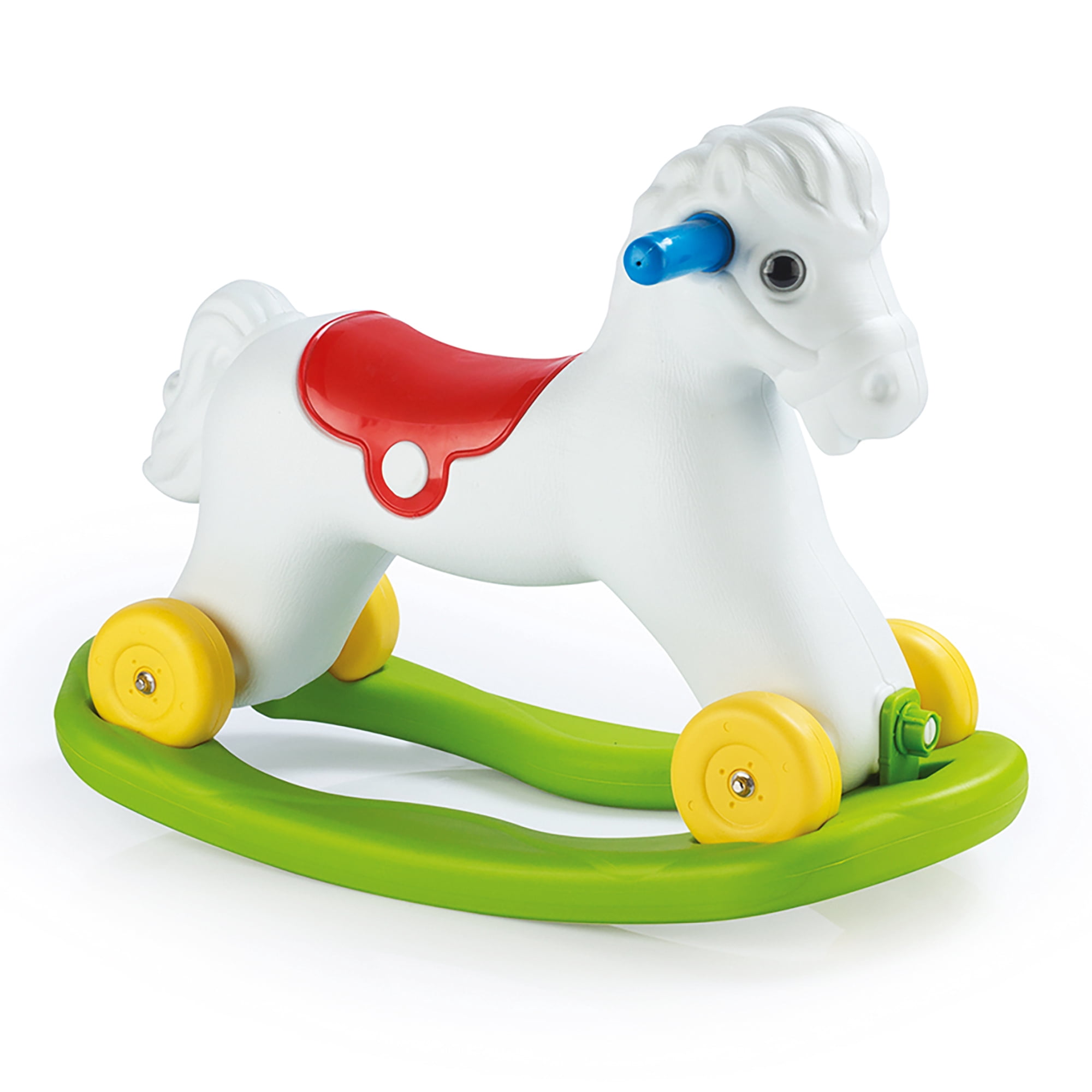 Dolu, Wheeled Rocking Horse 2 in 1, Toddler Ride On Toy White - Walmart.com