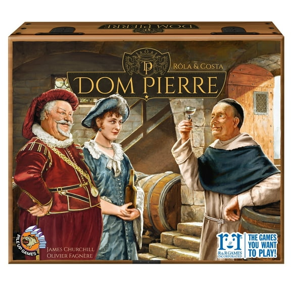 Dom Pierre - Champagne Maison Production & Development Board Game, Strategic Euro-Game, R&R Games, Rola & Costa, Ages 12+, For 2-4 Players, 60-120 Minute Playing Time