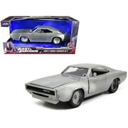 Doms 1970 Dodge Charger R/T Bare Metal Fast & Furious 7 2015 Movie 1/24 Diecast Model Car by Jada