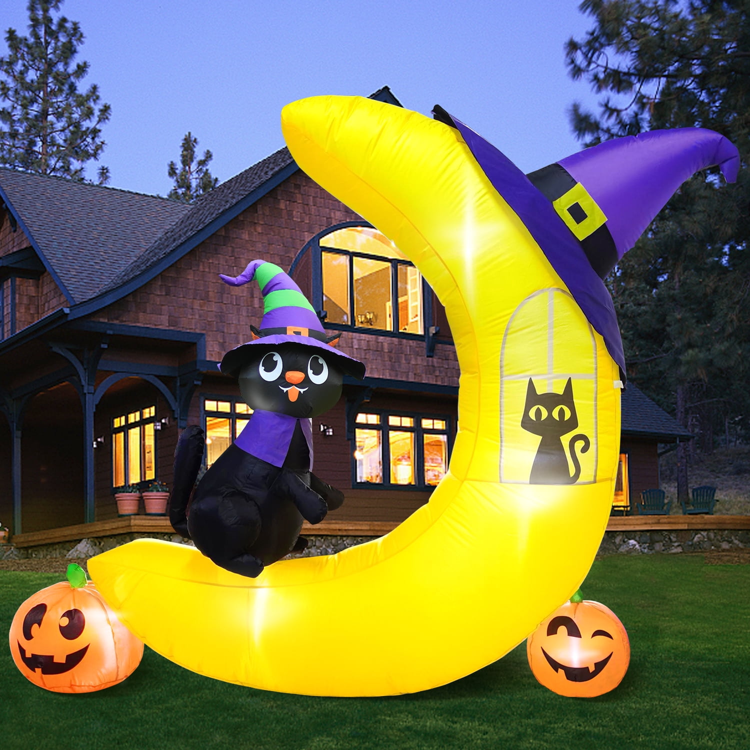 DomKom[2023 New] 6.5FT Halloween Inflatable Decorations Black Cat(00)