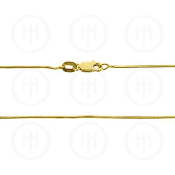 Doma Jewellery MAS08618-18 14K Yellow Gold Chain Necklace Snake 0.7mm 18 inches