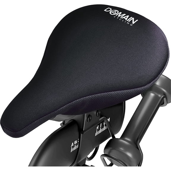 Domain Cycling Gel Bike Seat Cushion Cover for Indoor & Outdoor Bikes, 10.5 x 7 in
