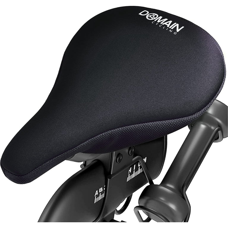 Domain Cycling Bike Seat Cushion - Ultimate Comfort, Fits Indoor, Outdoor  and Most Exercise Bikes, Padded Gel Bike Seat Cover to Make Your Seat