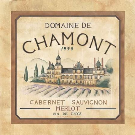 Domaine de Chamont 1993 Canvas Art - Richard Henson (24 x 24)