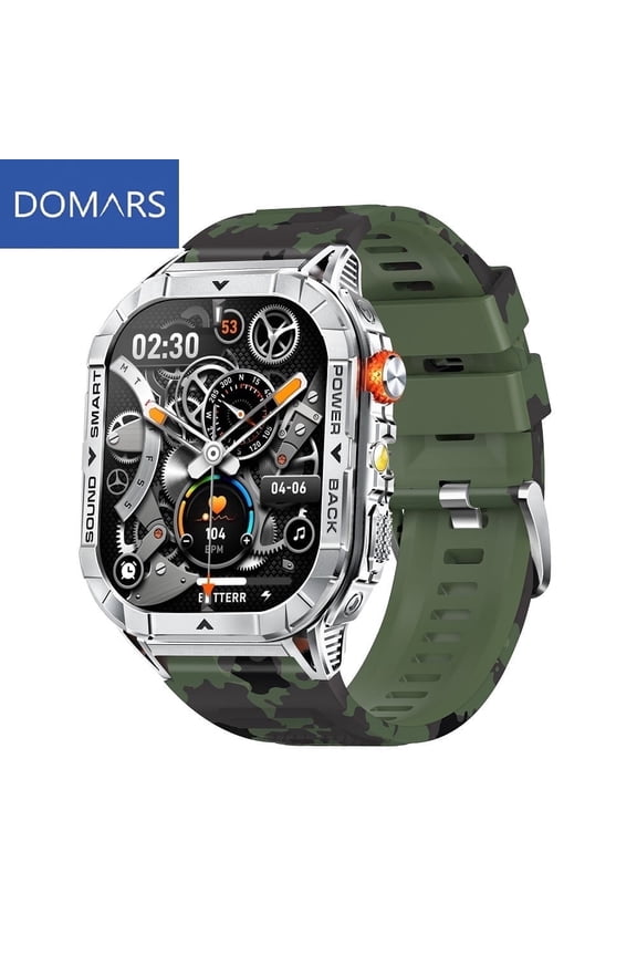 2.13 Inch AMOLED Smart Watch, Bluetooth Calling Smartwatch with 480mAh Long Battery, 100+ Sports Modes, IP68 Waterproof, Flashlight & Multilingual Support for Daily Outdoor Use