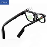 Domars AI Smart Glasses with HD Camera & AR Display, 268-Language Real-Time Translation, Invisible Teleprompter, Bluetooth Smart Sunglasses for Men Women