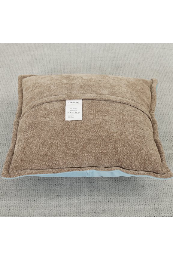 Double Sided Two Tone Square Plush Pillow