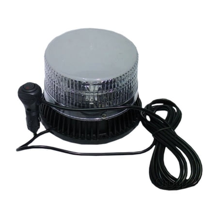 Dome 16-LED High-Powered Beacon - Amber LED's in White Lens Dome