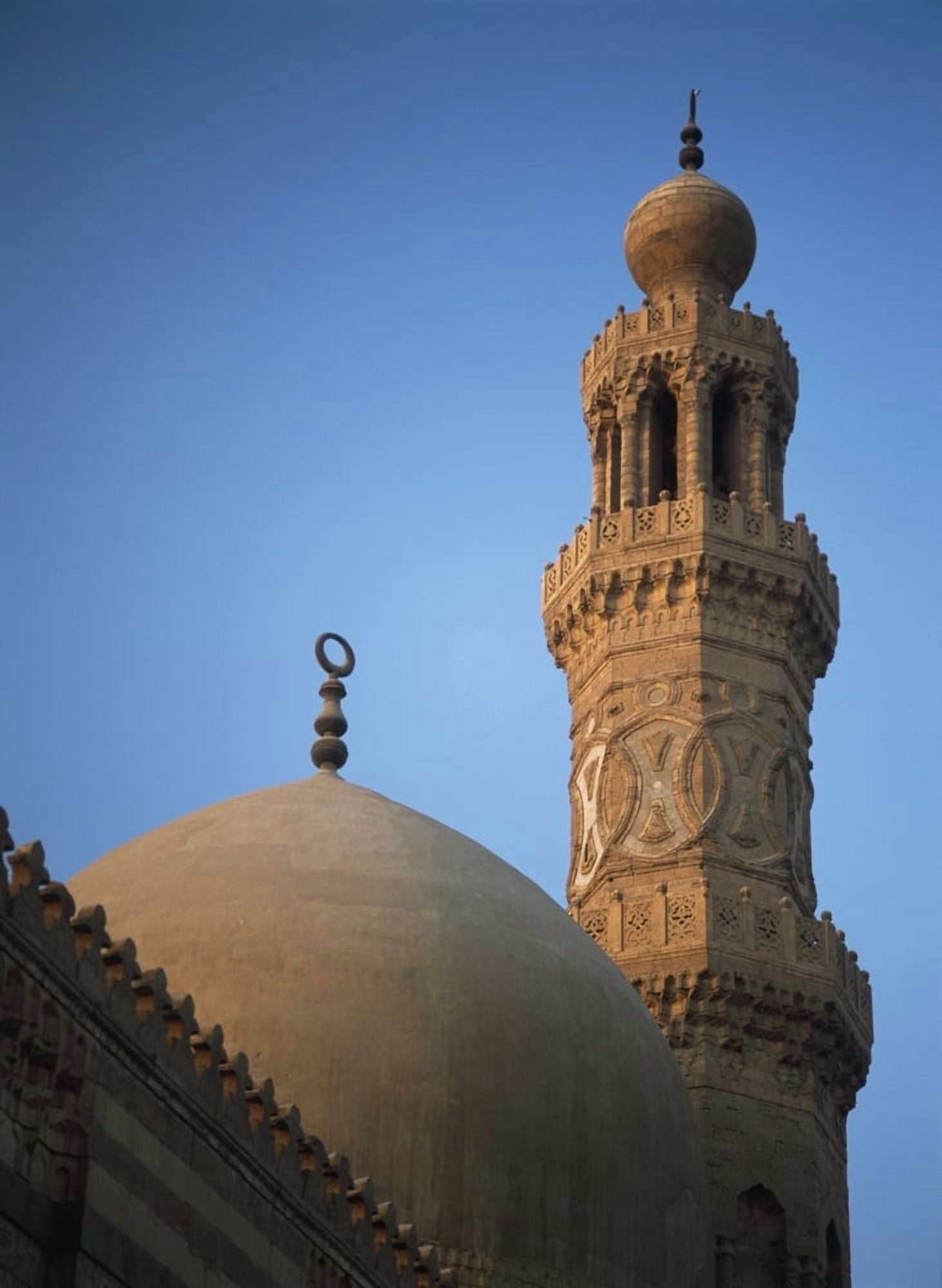Dome And Minaret Of Mosque Of Barquq Canvas Art - Ian Cumming Design Pics (26 x 36)