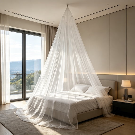 Dome Bed Canopy Mosquito Net Hanging Bed Netting, Breathable Bed Curtain Net for Bed Indoor, Bedding Screen