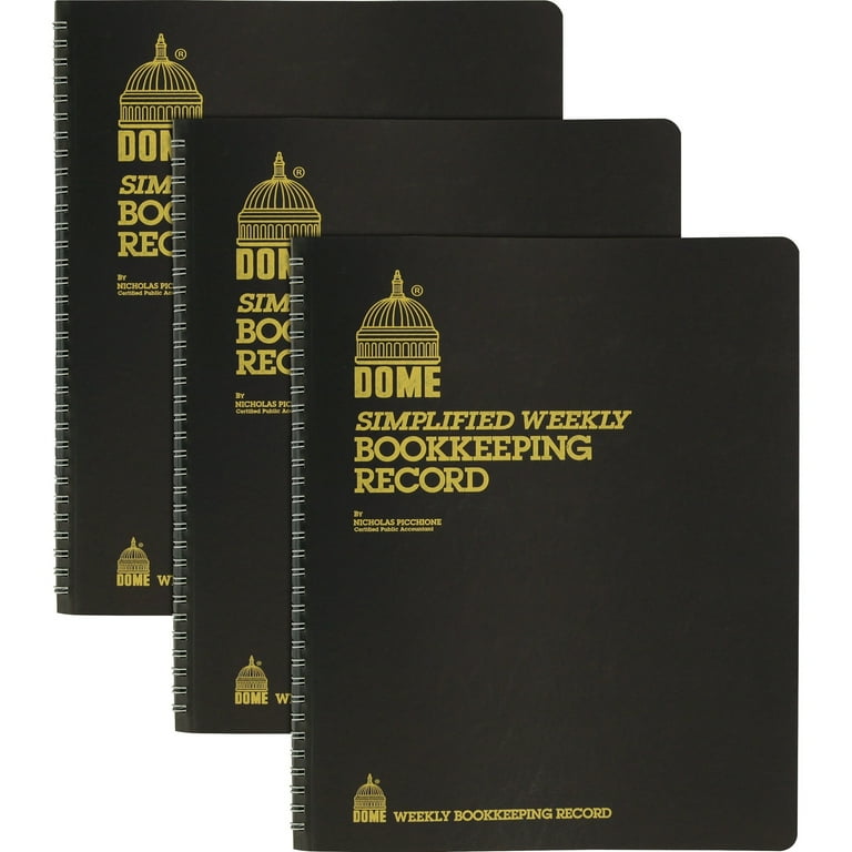 Dome Bookkeeping Record Book - 128 Sheet(s) - Wire Bound - 8.75 Dome Bookkeeping Record Book - 128 Sheet(s) - Wire Bound - 8.75