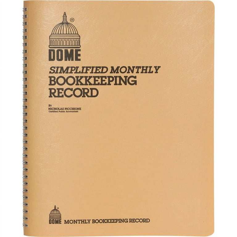 Dome Bookkeeping Record Book - 128 Sheet(s) - Wire Bound - 8.75 Dome Bookkeeping Record Book - 128 Sheet(s) - Wire Bound - 8.75