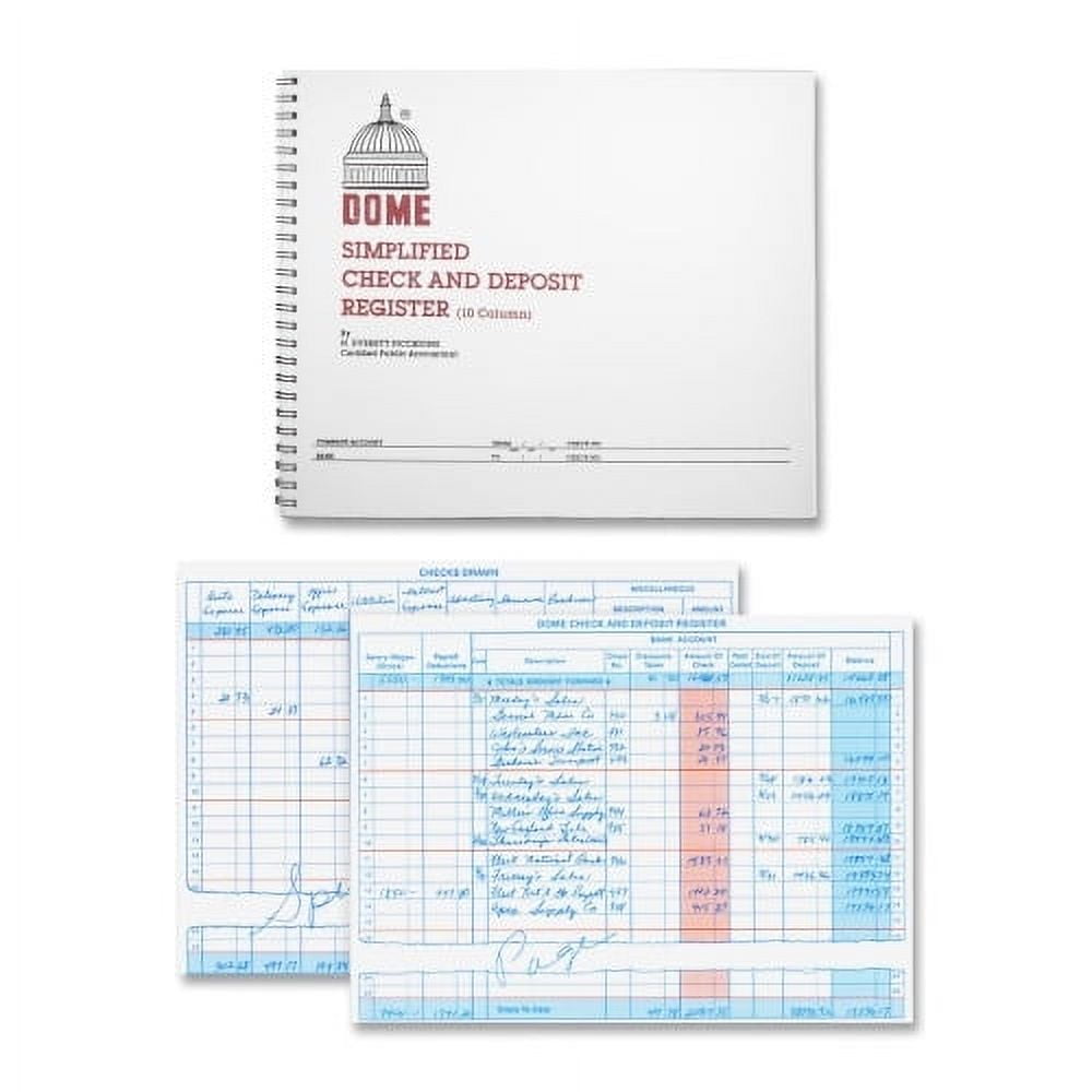 Cd Register Page Example Check And Deposit Register