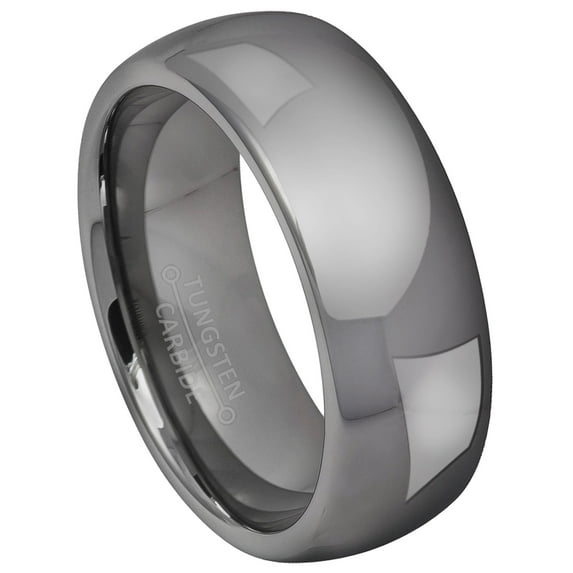Jewelry Avalanche Dome Gunmetal Tungsten Mens Wedding Band, Comfort Fit, Dark Gray - TN615Ns7
