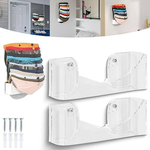 Dome Hat Rack, Hat Dock, 2025 New Wall Vertical Dome Hat Rack, Vertical Storage Hanger Dock Organizer for Cowboy & Baseball Caps (Clear, 2PCS)