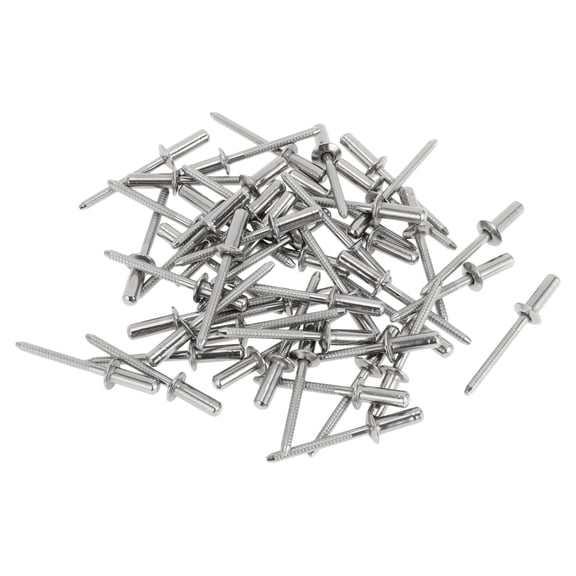 Dome Head Closed Sealing Rivets 4.8mm Grip Diameter 16mm Grip Length 9.5mm Flange Diameter Stainless Steel Silver Tone 50 Pcs