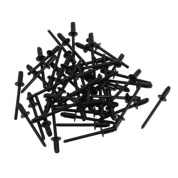 Dome Head Large Flange Blind Rivets Black 50 Pcs 4mm Grip Diameter 8mm Grip Length 8mm Flange Diameter Stainless Steel