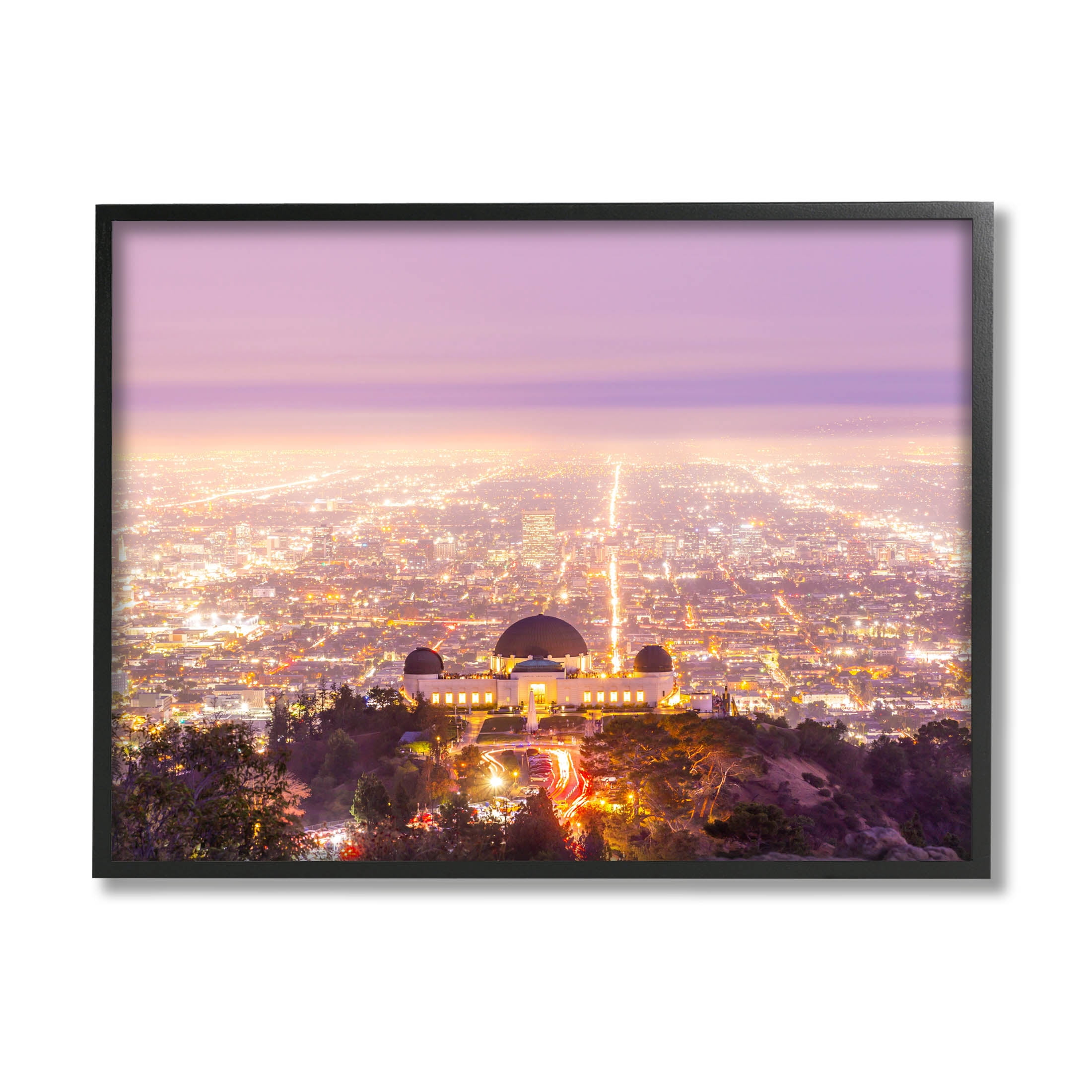Dome Landmark Overlooking Cityscape Town & City Graphic Art Black Framed Art Print Wall Art