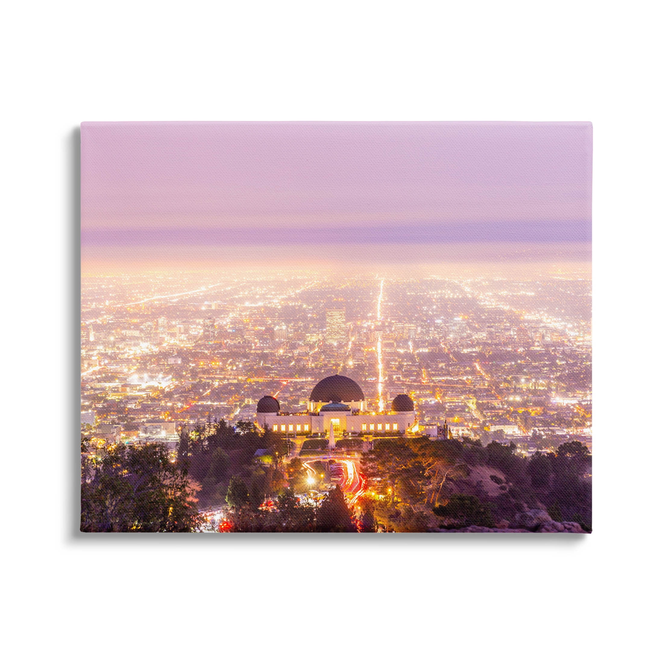 Dome Landmark Overlooking Cityscape Town & City Graphic Art Gallery Wrapped Canvas Print Wall Art