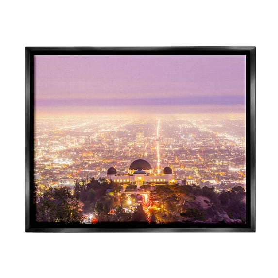 Dome Landmark Overlooking Cityscape Town & City Graphic Art Jet Black Framed Art Print Wall Art