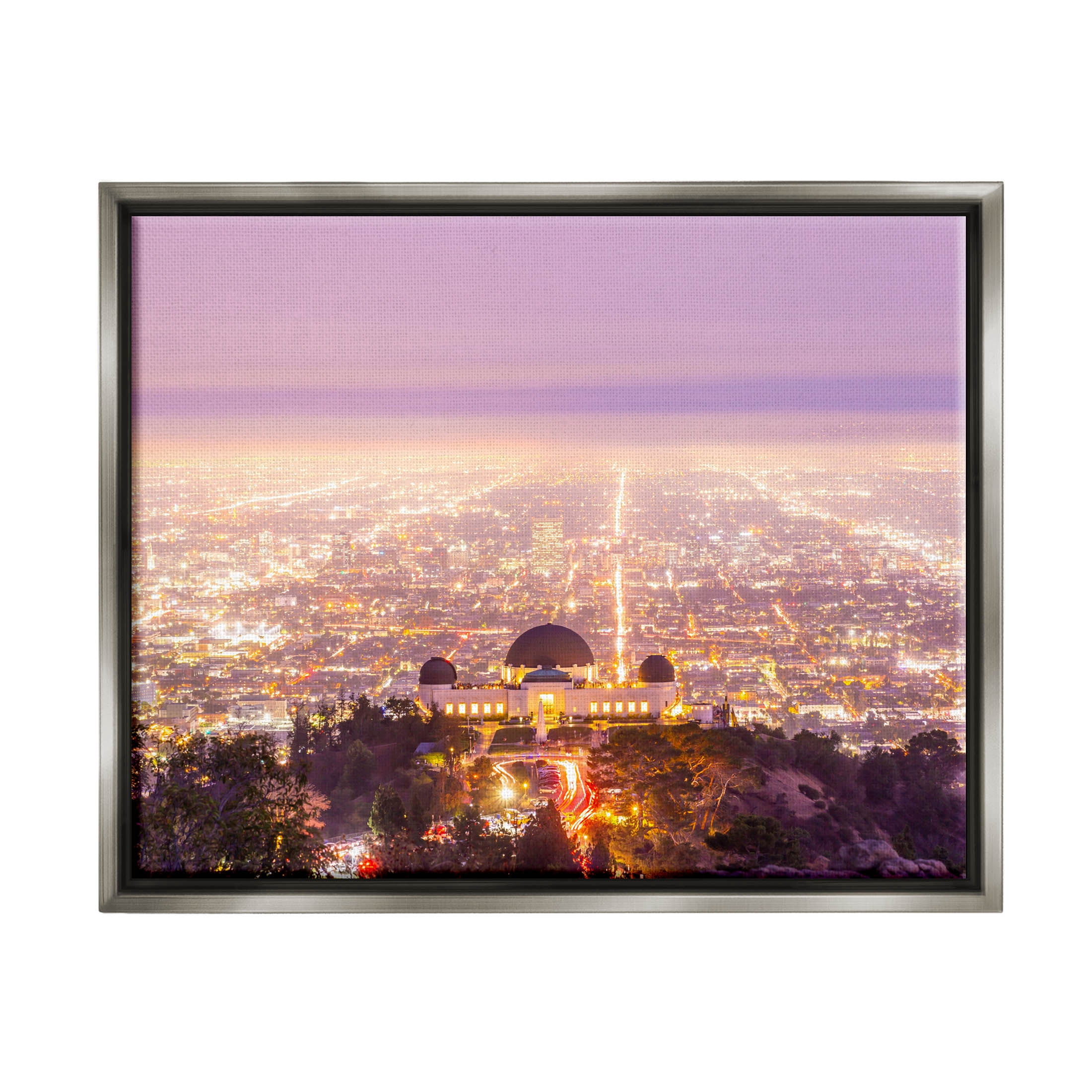 Dome Landmark Overlooking Cityscape Town & City Graphic Art Luster Gray Framed Art Print Wall Art