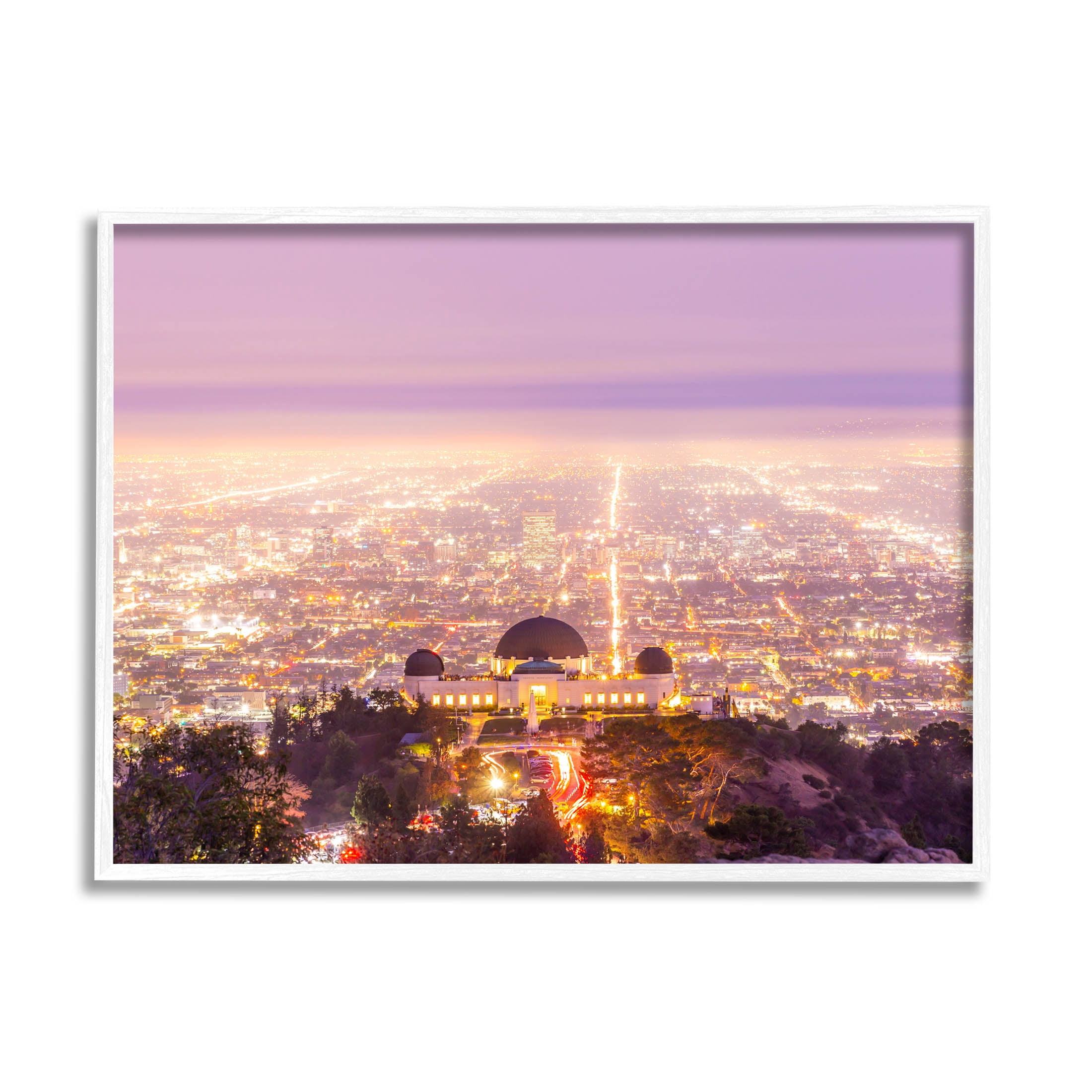 Dome Landmark Overlooking Cityscape Town & City Graphic Art White Framed Art Print Wall Art