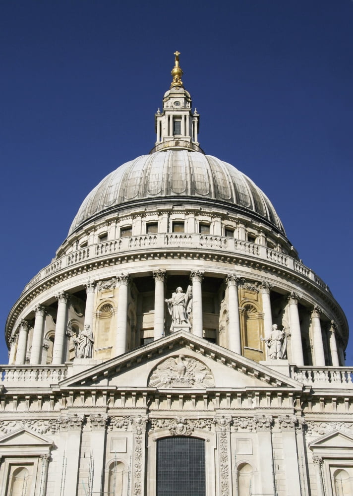 Dome Of St Pauls Cathedral Close Up Canvas Art - Mark Thomas  Design Pics (26 x 36)