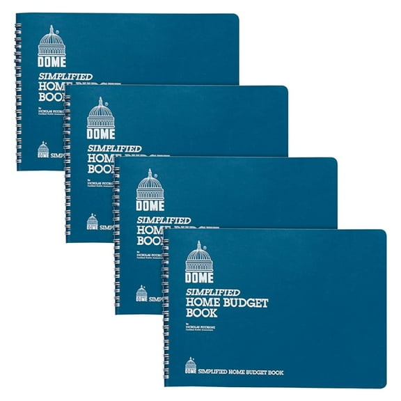 Dome Publishing Home Budget Book - Wire Bound - White - 4/Bundle (840BD)