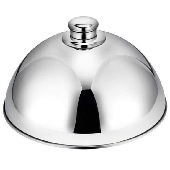Dome Serving Plate Dish Dining Cover, Bright Plate Cover Polished Comfortable Touch 304 Stainless Steel for Restaurant