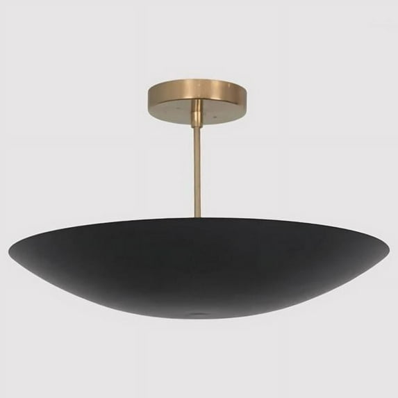 Dome Shape Mid Century Modern Brass Sputnik Rey Chandelier, Handcrafted Semi Flush Mount Ceiling Light Fixture Custom 6 Light Wall Lamp
