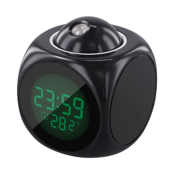 Dome Style Time Projector Alarm Featuring Adjustable Angles For Viewing Ease