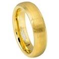 thumbnail image 1 of 6mm Womens Yellow Gold Tungsten Wedding Band, Brushed Center, Beveled Edge Engagement Ring - TN1026WAs7, 1 of 4