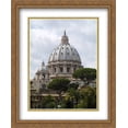 thumbnail image 1 of Dome of St. Peter's Basilica 2x Matted 28x34 Large Gold Ornate Framed Art Print by The Cityscape Art Print Series, 1 of 2