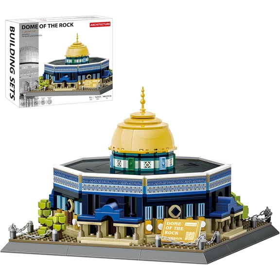 Dome of The Rock Building Blocks Set Islamic Architectural Model Bricks Toys