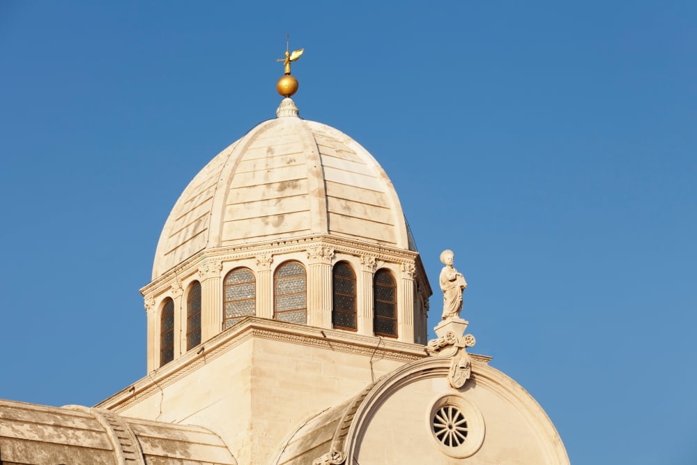 Dome of a cathedral Sibenik Cathedral Sibenik Dalmatia Croatia Canvas Art - Panoramic Images (36 x 12)