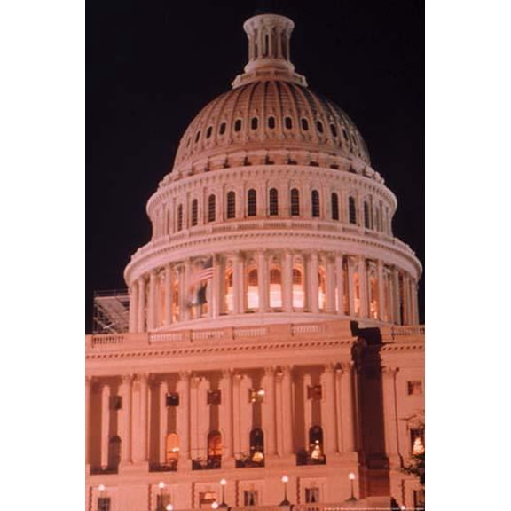 Dome of the U.S. Capitol Building- Fine Art Canvas Print (20" x 30")