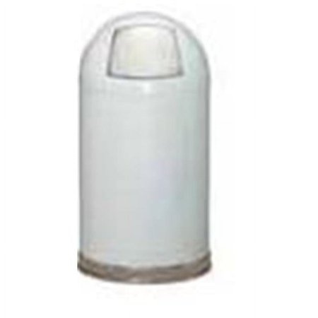 Dome top- white- with galvanized liner