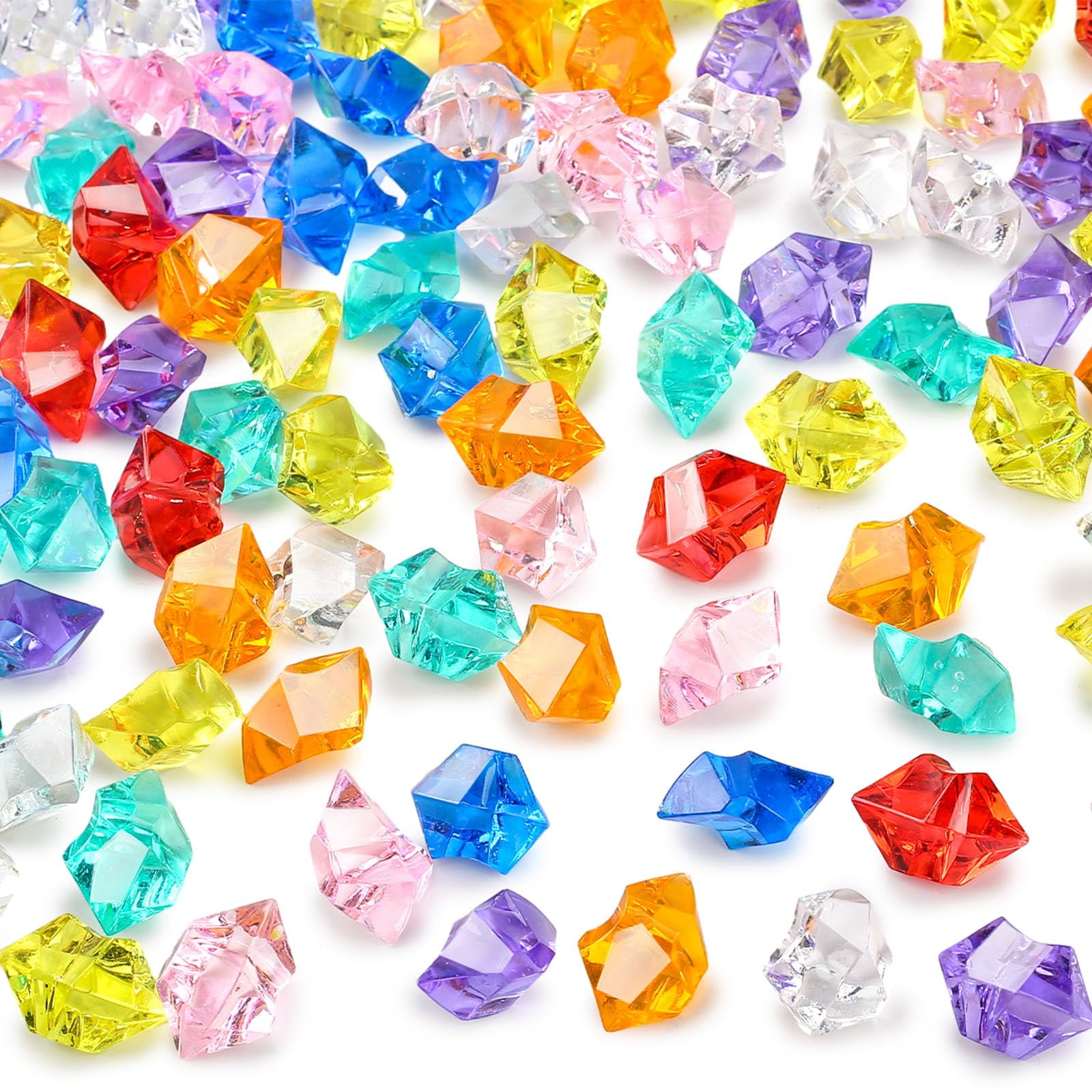 DomeStar 150Pcs Multicolored Fake XEF1 Gems, Crushed Ice Rocks Fake ...