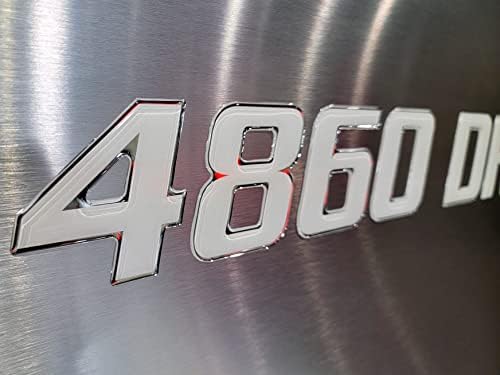 3D Raised Domed Boat Registration Numbers | Boat Regulation Sticker Le Set Of 2 - Foto 2