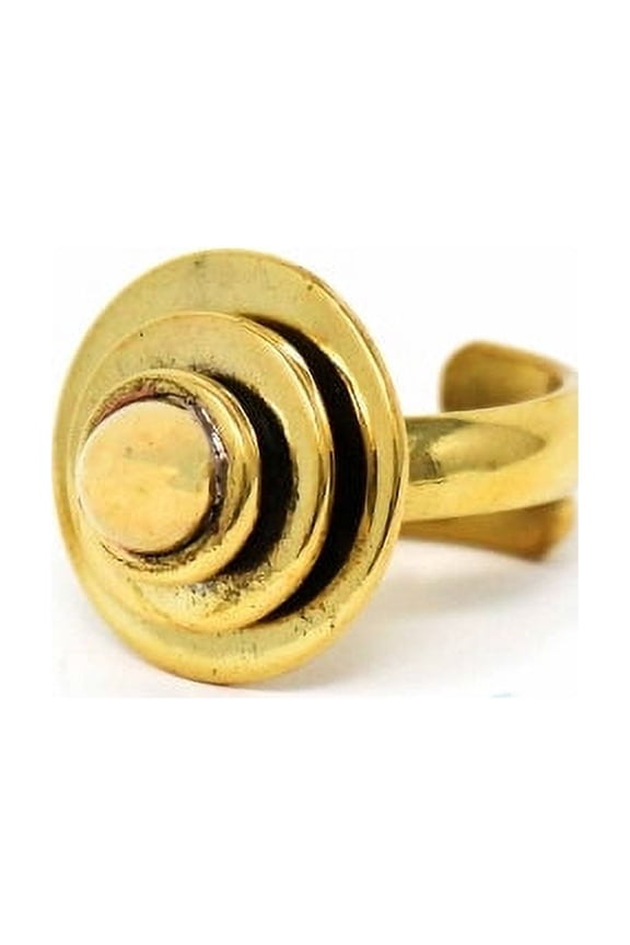 Domed Adjustable Brass Ring