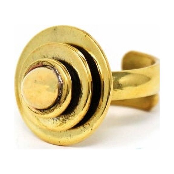 Domed Adjustable Brass Ring