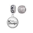 thumbnail image 1 of Domed Be Your Own Beautiful 5K Run She Believed She Could Charm Beads (Set of 2), 1 of 1